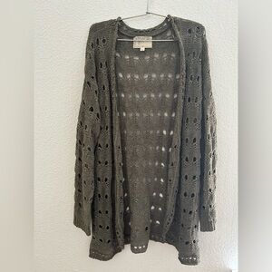 Debbie Morgan Forest Green Knit Cardigan size L